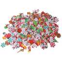 Christmas Decorations Edible Wafer Rice Paper Christmas Tree Santa Snowman Cupcake Decoration for Christmas Party Birthday Cakes DIY