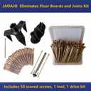 Eliminate Squeaky Noise Floor Repair Kit with 5 Tools and 50 Screws for Wood Floors, Eliminate Squeaks Under Carpeted Floors, Hardwood, Vinyl, and Linoleum Floors