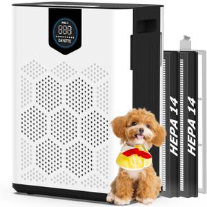 DAYETTE Air Purifiers for Home Large Room Up to 3000 Ft with 2xH14 HEPA Filters, Air Purifiers for Pets Bedroom with Washable PreFilters, 2 TIMES Purification Speed In Turbo Mode for Dust, Hair, Odor DAYETTE Air Purifiers for Home Large Room Up to 3000 Ft with 2xH14 HEPA Filters, Air Purifiers for Pets Bedroom with Washable PreFilters, 2 TIMES Purification Speed In Turbo Mode for Dust, Hair, Odor