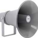 Pyle Indoor Outdoor PA Horn Speaker-11 Inch 30-Watt Power Compact Loud Sound Megaphone w/400Hz-5KHz Frequency,8 Ohm,70V Transformer,Mounting Bracket,For 70V Audio System-Pyle PHSP121T