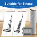 Vacuum Mop Replacement Parts Compatible with Tineco Roller Brush Replacement, Suitable with Ifloor 3 Series, Floor One S3 Series, Ifloor 5 Breeze Cleaner, Set Includes 2 Roller Brushes and 5 Filters