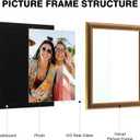 12x16 Velvet Picture Frame, Brown 12x16 Velvet Photo Frame with Vintage Gold Border, 12 by 16 Poster Frame with HD Real Glass Horizontal & Vertical Display for Tabletop and Wall Decor (1 Pack)