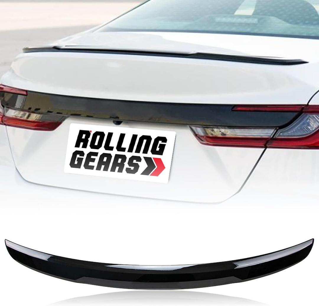 Gloss Black Trunk Spoiler Fits 2025-2026 Toyota Camry | OE Style LE SE XLE XSE Hybrid ABS plastic, gloss painted UV-resistant coat adhesive tape no drilling