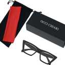 OCCI CHIARI Wide Reading Glasses Women Cat Eye Readers with Spring Hinge