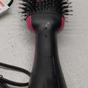 Hair Dryer Brush Blow Dryer in One, Upgraded 4 in 1 Hair Dryer and Styler Volumizer with Negative Ion Anti-frizz Ceramic Titanium Barrel Hot Air Hair Straightener Brush (Black/Pink)