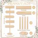 Chunful 63 Inch Wooden Blank Arrow Signs with Stakes, Wood Blank Directional Yard Sign for Outdoor Lawn Patio Yard Garden Weddings Birthday Party Guidepost Decorations