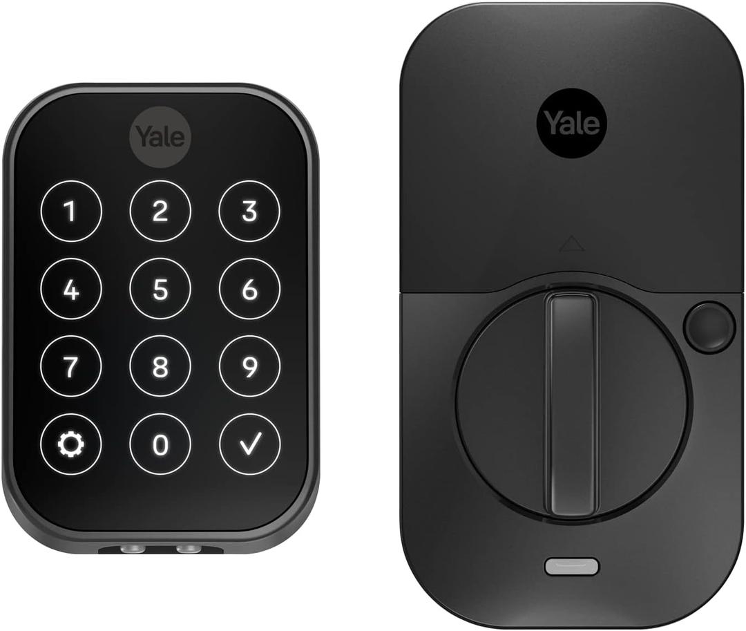 Yale Home Assure Lock 2 Deadbolt, Black Suede Keyless Entry Door Lock with Digital Touchscreen Keypad and Bluetooth Connectivity (No Wi-Fi), YRD450-BLE-BSP