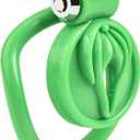 2 x Sissy Chastity Cage Lock 4 Rings Vagina Penis Cage Sissy Sex Toys Breathable Resin Cock Cage for Sissy Men(Green)