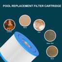 Type Hot Tub Spa Filter Replacement Compatible with Lay-Z-Spa, Coleman SaluSpa 90352E 58323 90427E, Inflatable Hot Tub, Swimming Pool Pump Filter Type Cartridge, 12 Pack