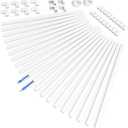 Delamu Cable Hider, 314in Cord Covers for Wires on Wall, One-Cord Cord Hider, Paintable Wire Hiders Wire Covers for Cords, Cable Management for Hiding 1-2 Small Wires, 20x L15.7 W0.59 H0.40in, White