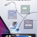 Amavasion USB-C to Magnetic 3 Charging Cable (6.6ft), 140W Fast Charging Replacement for MacBook Air & Pro, Secure Magnetic Connect, Braided Cable White