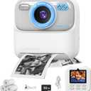masterbee Kid Camera Instant Print Photo, Birthday Gifts for Girls and Boys, Kids Digital Camera Toys, 1080P HD Video, 3 4 5 6 7 8 9 10 11 12 Year Old Boy Gifts/Girl Gifts (White)