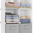 Stackable Closet Organizers and Storage 6 Cube Storage Organizer Closet Organizer for Bathroom Closet Storage for Wardrobe