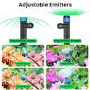 MIXC Drip Irrigation System,Quick Connector Garden Watering System Automatic Sprinkler System Kit for Lawn Raised Bed Greenhouse Plant Watering System (16FT Main Tube+ 79FT 1/4'' Tube)