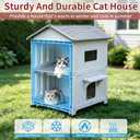 Plastic Insulated Outdoor Cat House with Escape Door