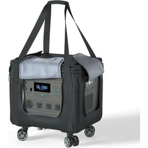 Santiano Power Station Bag,Easy to Carry,360 Removeable Wheels,Sailing Class -900D Waterproof Oxford Cloth,15*12*13in,Protect to 1200w-1800w Power Station,Outdoor Work, Travel, Fishing, RV, Camping