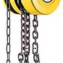 VEVOR Hand Chain Hoist, 2200 lbs /1 Ton Capacity Chain Block, 20ft/6m Lift Manual Hand Chain Block, Manual Hoist w/Industrial-Grade Steel Construction for Lifting Good in Transport & Workshop, Yellow