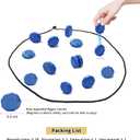 Magnetic Chess Game, Magnet Games with Stones, Puzzle Strategy Family Games, Portable Board Games, Fun Tabletop Multiplayer Chess Game (Blue)