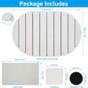 Stone Drying Mat for Kitchen Counter: 24"x16" Large Foldable Diatomaceous Earth Dish Drying Mat, Super Absorbent &, Heat-Resistant, Quick Dry for Dishes Bottles Cups with 2 Stone Coasters (oval)