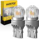 AUXITO Upgraded 7443 LED Bulbs Turn Signal Lights Amber Yellow 400% Brighter, 7440 7444 7441 W21W LED Amber Lights for Blinker Signal Lights, Parking Light, Side Marker Light, Pack of 2