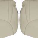 GXARTS Tan Front Driver and Passenger Side Bottom Replacement Perforated Leather Seat Cover Compatible with Lexus LS430 2001 2002 2003 2004 2005 2006