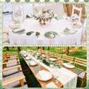 Zhehao 150 Pcs Sage Green Plates and Napkins Tableware Serves 50 Includes 9 Inch 7 Inch Green Scalloped Edges Paper Plate and Napkins for Wedding Birthday Baby Shower Party