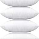 OTOSTAR 20x20 Inch Throw Pillow Inserts Set of 4 Premium Bedding Pillow Inserts Square Indoor Decorative Throw Pillows Form Pillow Stuffer for Couch Bed Sofa Sham Cushion Pillow Filler (White 20x20)