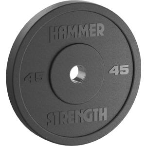 Hammer Strength 45Lb Black Standard Rubber Bumper Plate