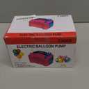 IDAODAN Electric Balloon Pump, Portable Electric Balloon Blower Machine Balloon Air Pump Dual Nozzle Rose Red 110V 600W Balloon Inflator for Party Decorations