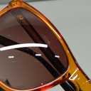 MERRY'S Unisex Polarized Aluminum Sunglasses Vintage Sun Glasses For Men/Women S8286 (Tra Orange Frame/Brown Gradient Lens/Black Temples)