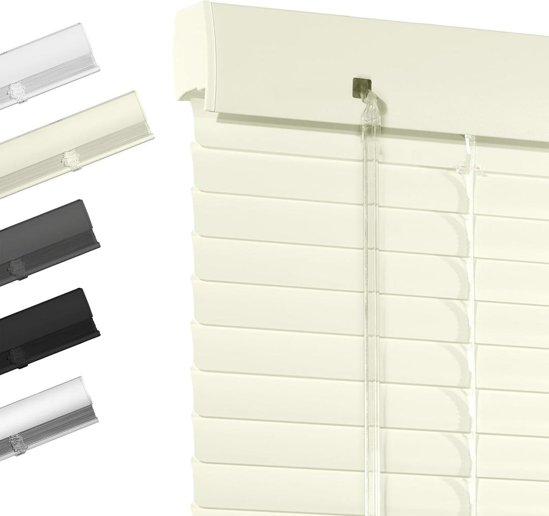 Boolegon Cordless Aluminum Blinds 1 Inch Light Filtering Horizontal Blinds Anti-UV Waterproof Metal Mini Blind for Office Home, Beige, Custom Size Boolegon Cordless Aluminum Blinds 1 Inch Light Filtering Horizontal Blinds Anti-UV Waterproof Metal Mini Blind for Office Home, Beige, Custom Size