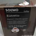 Amazon Brand - Solimo Ristretto Nespresso Compatible Coffee Capsules, Dark Roast, 100 Count (2 Packs of 50), Rainforest Alliance Certified Best Before 10/02/27
