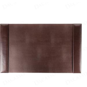 DACASSO Bonded Leather Desk Pad with Side Rails - Luxury Leather Desk Blotter for Writing (30 x 18, Brown)