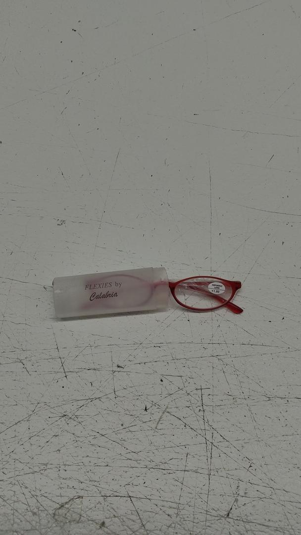 Calabria 719 Flexie Oval Flexible Reading Glasses Men Women Trendy Bendable Readers Lightweight TR 90 Frame Durable Eyeglass, Red