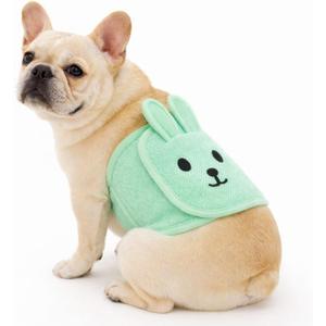 Cute Belly Bands for Male Dogs with 3D Ears, Washable Reusable Dog Diaper, Breathable Mesh Wrap for Training & Incontinence, Adjustable Comfort FitGreen-M