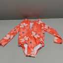 Simple Joys by Carter's Girls' Long Sleeve Zipper One Piece Swimsuit (3T, Pink Floral)