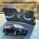 Windshield Sun Shade for Chevrolet Chevy Traverse 2018-2023, 5-Layer Bubble Foldable Thicken Front Window Sunshade Sun Visor Protection Accessories - Blocks Heat & UV Rays​​ Keep Car Cooler