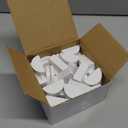 Colingmill 48 Pcs Small Size White Table Number Stands Wooden Lightweight Table Name Holder Semicircular Design Place Cardholders Office Tag Photo Menu Wedding Banquet Birthday Party Restaurant