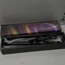 Lanvier 1 Inch Extra Long Hair Curling Iron with Ceramic Tourmaline Barrel, Professional Hair Curler up to 450F with Dual Voltage for Worldwild Use, Hair Waving Style Tool for Girls&WomenBlack