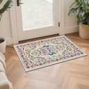 HEBE Washable Kitchen Rugs Sets of 3, Non Slip Absorbent Kitchen Rugs and Mats, Farmhouse Stain Resistant Kitchen Mat Carpet Runner for Kitchen Floor, Laundry Room, Hallway (20"x32"+20"x48"+20"x59")