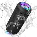 Ortizan Portable Bluetooth Speaker (1nd Gen), IPX7 Waterproof, Wireless, Big Sound and Deep Bass, TWS Pairing, 30Hrs of Playtime, for Home/Party/Outdoor/Beach, Birthday Gifts for Men Women - Black