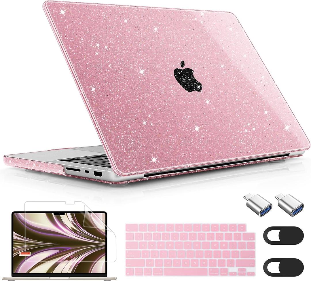 Mektron Case for M5 MacBook Pro 14 inch 2025 Model A3434 A3112 Fit 2024-2021 Model M4 A3112 A3401 A3185 M3 A2918 A2992 M2 A2779 M1 A2442 Pro/Max Cover for Mac Pro14, A-Gypsophila Pink