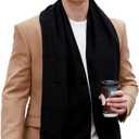 FULLRON Men Winter Scarf Soft Warm Long Cashmere Feel Scarves (Color-1)