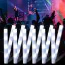 LED Foam Glow Sticks | 18.9 INCH Bulk Glow Sticks | LED Light Sticks | Light-Up Sticks for Concerts, Weddings, Raves, Carnivals, Halloween, Birthdays, and More! (white 100)