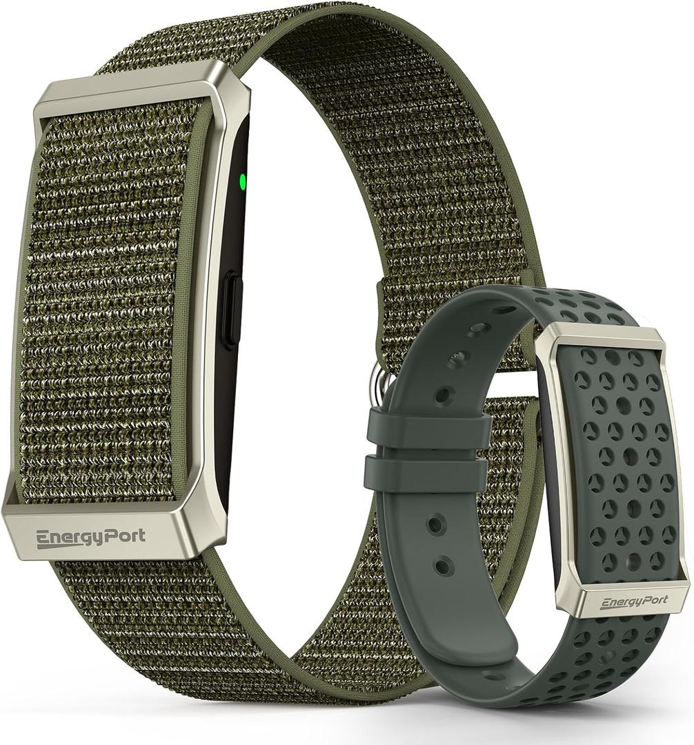 EnergyPort Fitness Tracker,Wearable Health Smart Bracelet Band with Blood Oxygen 170+ Sport Mode 60-Day Battery,Lifetime Membership,Activity Tracking Heart Rate Sleep Monitor for Android iOS,2 Bands (Green)