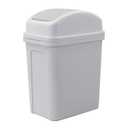 7 L Small Garbage Can with Swing Lid, 1.8 Gallon Indoor Trash Bin with Lid (Grey)