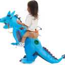 HSCTEK Inflatable Ride on Kids Dragon Costume Boys Girls, Size: 7-10 Yrs