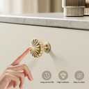 10 Pack Gold Cabinet Knobs for Kitchen Cabinets and Dresser DrawersZinc Alloy Brushed Brass Hardware Handles PullsVintage Cupboard Drawer Knob
