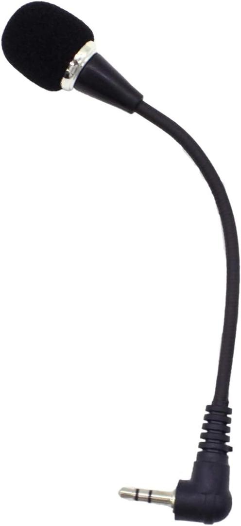 Mini Microphone Mini Notebook Mic 3.5 mm Socket Notebook Microphone, Compatible for PC Laptop Notebook (1 Piece/Black)