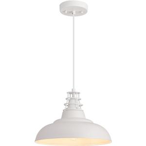 White Pendant Lights Kitchen Island,Dining Room Light Fixtures Over Table with Metal Dome Shade, Modern Farmhouse Adjustable Cord Hanging Lighting for Bar,Sink 1 Pack
